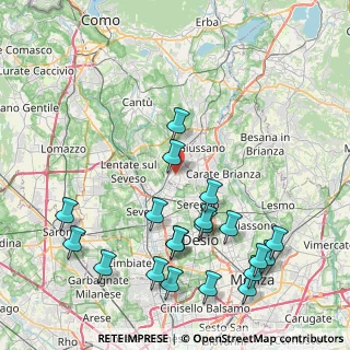 Mappa 22060 Mariano Comense CO, Italia (9.7775)