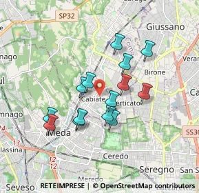 Mappa 22060 Mariano Comense CO, Italia (1.45714)