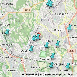 Mappa Via Silvio Pellico, 22060 Cabiate CO, Italia (2.6675)