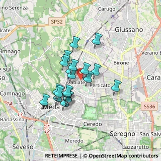 Mappa 22060 Mariano Comense CO, Italia (1.3165)