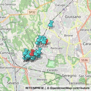 Mappa Via Silvio Pellico, 22060 Cabiate CO, Italia (1.65941)