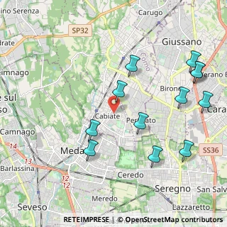 Mappa Via Silvio Pellico, 22060 Cabiate CO, Italia (2.315)