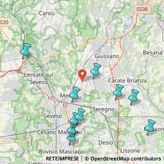 Mappa 22060 Mariano Comense CO, Italia (5.49636)