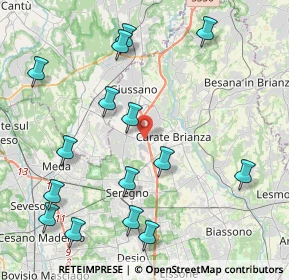 Mappa Via Enrico Toti, 20833 Giussano MB, Italia (4.86333)