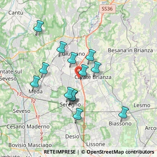 Mappa Via Enrico Toti, 20833 Giussano MB, Italia (3.41214)