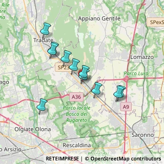 Mappa Via Parini Giuseppe, 22076 Mozzate CO, Italia (3.14091)