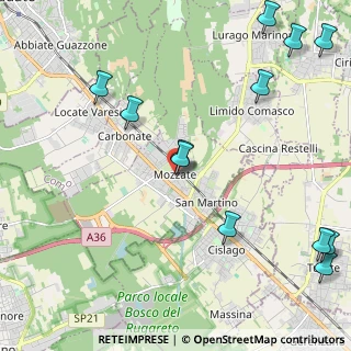 Mappa Via Giuseppe Parini, 22076 Mozzate CO, Italia (2.8375)