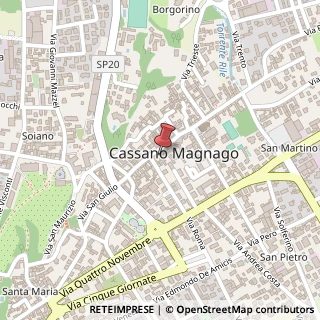 Mappa Via San Giulio, 122, 21012 Cassano Magnago, Varese (Lombardia)