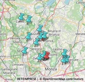 Mappa Via Felice Rossi, 20841 Carate Brianza MB, Italia (6.98471)