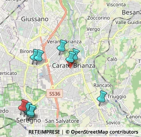 Mappa Via Felice Rossi, 20841 Carate Brianza MB, Italia (2.38818)