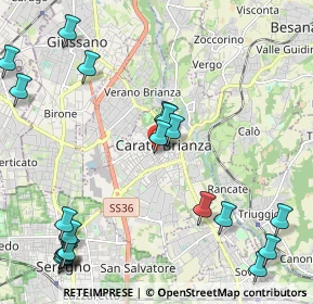 Mappa Via Felice Rossi, 20841 Carate Brianza MB, Italia (2.835)