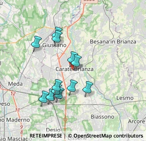 Mappa Via Felice Rossi, 20841 Carate Brianza MB, Italia (3.175)