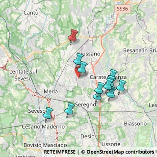 Mappa Via Manzoni Alessandro, 20833 Giussano MB, Italia (3.41417)