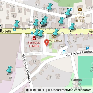 Mappa Via B. Sella, 13867 Pray BI, Italia (0.08846)