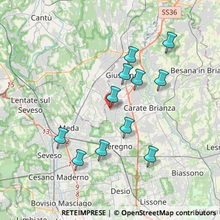 Mappa Via Alessandro Manzoni, 20833 Giussano MB, Italia (3.70909)
