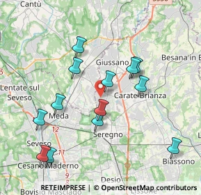 Mappa Via Alessandro Manzoni, 20833 Giussano MB, Italia (3.83846)