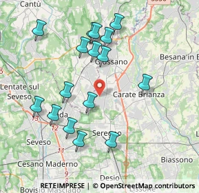 Mappa Via Alessandro Manzoni, 20833 Giussano MB, Italia (3.90188)