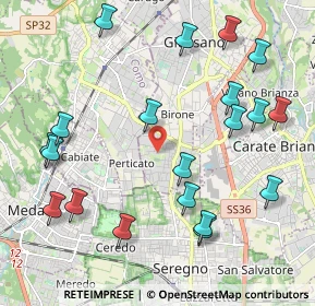 Mappa Via Alessandro Manzoni, 20833 Giussano MB, Italia (2.409)