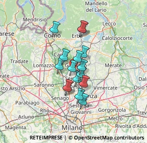 Mappa Via Alessandro Manzoni, 20833 Giussano MB, Italia (8.98688)