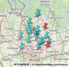 Mappa Via Alessandro Manzoni, 20833 Giussano MB, Italia (10.54421)