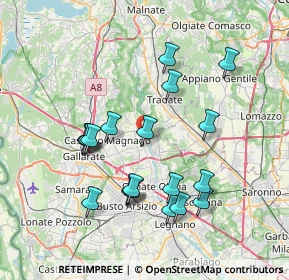 Mappa Via Balzarine, 21054 Fagnano Olona VA, Italia (7.27)