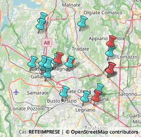 Mappa Via Balzarine, 21054 Fagnano Olona VA, Italia (7.432)