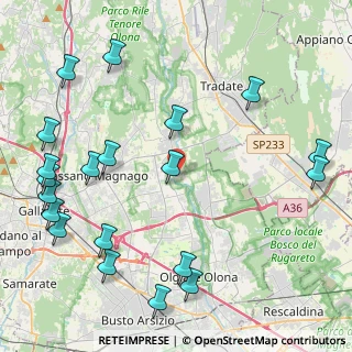 Mappa Via Balzarine, 21054 Fagnano Olona VA, Italia (5.575)