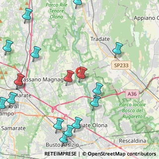 Mappa Via Balzarine, 21054 Fagnano Olona VA, Italia (5.87824)