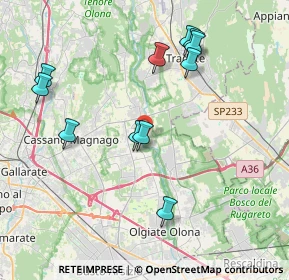 Mappa Via Balzarine, 21054 Fagnano Olona VA, Italia (4.08)