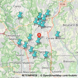 Mappa Via Don Elia dell'Orto, 22066 Mariano Comense CO, Italia (3.77125)
