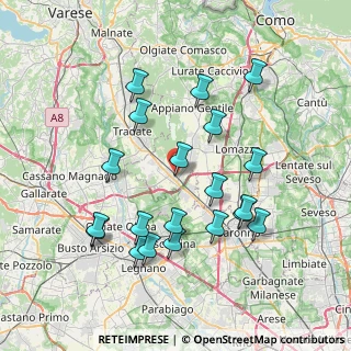 Mappa Via Dante Alighieri, 22076 Mozzate CO, Italia (7.62)