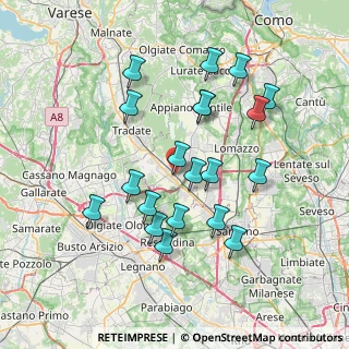 Mappa Via Dante Alighieri, 22076 Mozzate CO, Italia (7.0625)