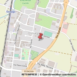 Mappa Via degli Artigiani, 35, 23875 Osnago, Lecco (Lombardia)