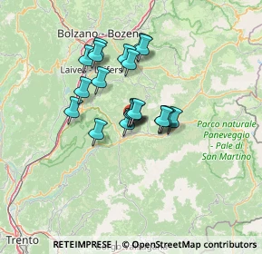 Mappa Via Val del Rù, 38030 Varena TN, Italia (9.3385)