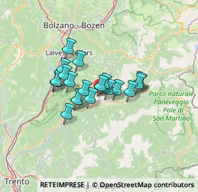 Mappa Via Val del Rù, 38030 Varena TN, Italia (9.1145)