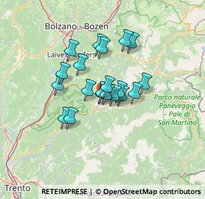 Mappa Via Val del Rù, 38030 Varena TN, Italia (9.0805)