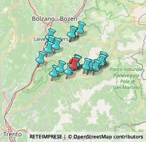 Mappa Via Val del Rù, 38030 Varena TN, Italia (8.98)