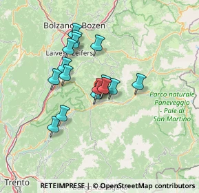 Mappa Via Val del Rù, 38030 Varena TN, Italia (10.76438)