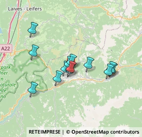 Mappa 38030 Varena TN, Italia (5.52538)