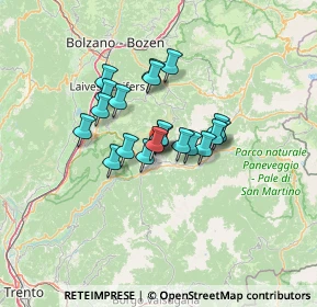 Mappa 38030 Varena TN, Italia (9.0405)
