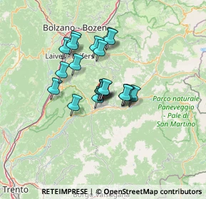 Mappa 38030 Varena TN, Italia (9.4945)