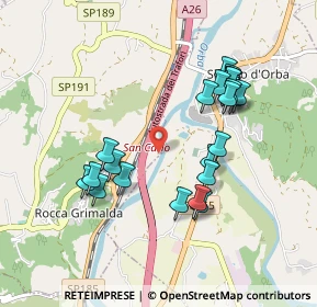 Mappa SP 185, 15078 Rocca Grimalda AL (0.925)