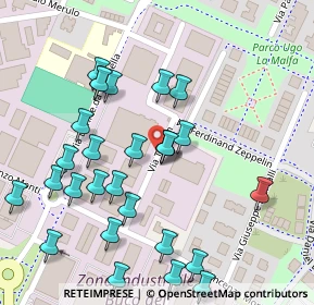 Mappa Via Terezin, 42122 Reggio nell'Emilia RE, Italia (0.125)