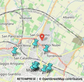 Mappa Via Germania, 41122 Modena MO, Italia (2.63455)