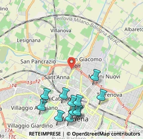 Mappa Strada Sant'Anna, 41122 Modena MO, Italia (2.54167)