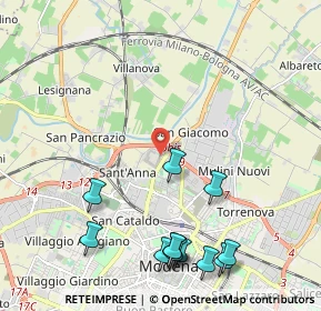 Mappa Strada Sant'Anna, 41122 Modena MO, Italia (2.64)
