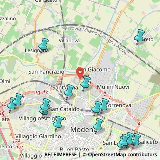Mappa Strada Sant'Anna, 41122 Modena MO, Italia (3.25882)