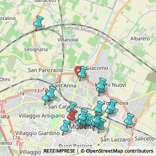 Mappa Strada Sant'Anna, 41122 Modena MO, Italia (2.587)