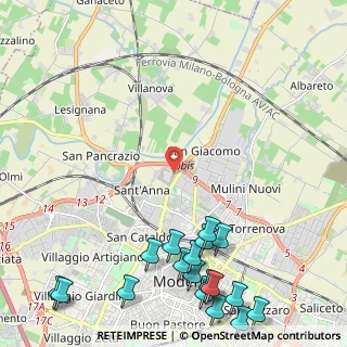 Mappa Strada Sant'Anna, 41122 Modena MO, Italia (3.30556)