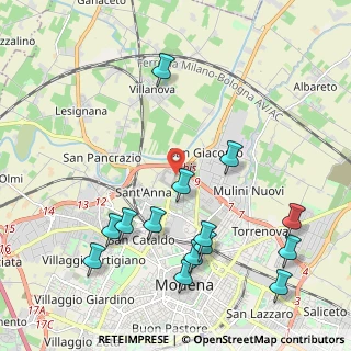 Mappa Strada Sant'Anna, 41122 Modena MO, Italia (2.45786)